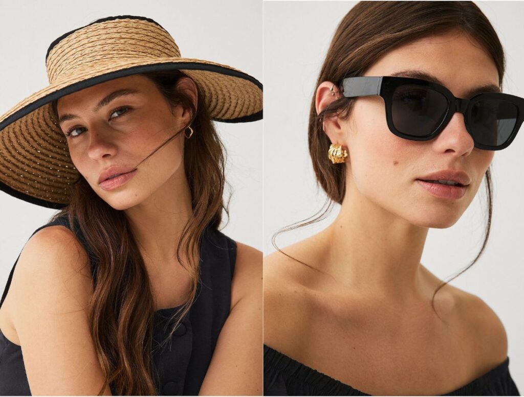 Sommerhatt. Solhatt. Solbriller. Solbrille. Billig. Sydentur. Reisehatt.