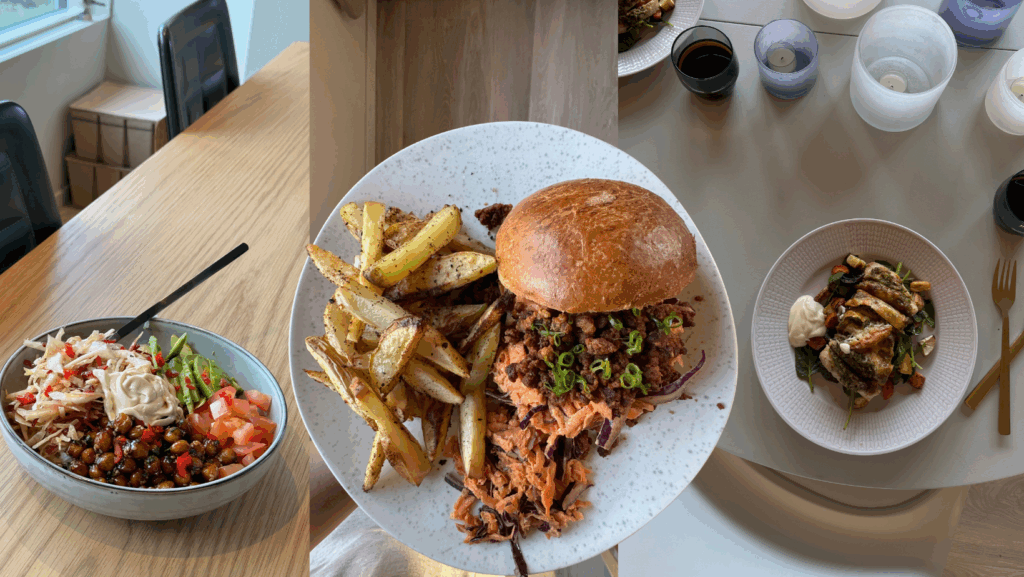 Tre fargerike og deilige matretter fra Hello Fresh. En Kikerte rett, en vegetarisk sloppy joe og en deilig ovnsbakt kyllingrett.